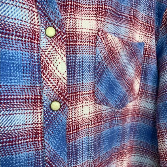 Idyllwind Red Plaid Flannel Button down Shirt, Size S - Picture 3 of 5